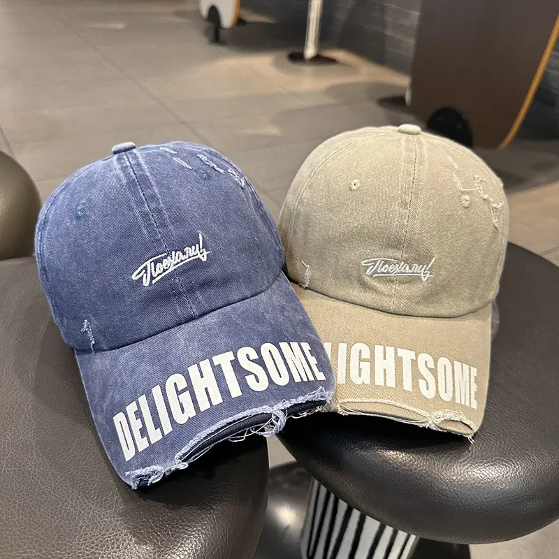 Men Women Washed Denim Cap Delightsome Casual — feature 17