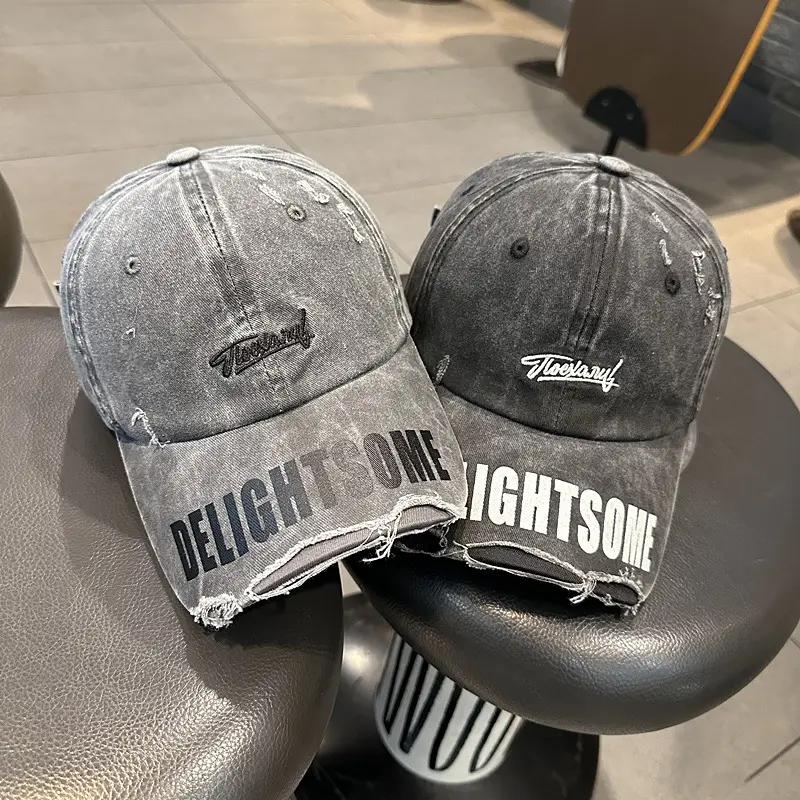 Men Women Washed Denim Cap Delightsome Casual — feature 18