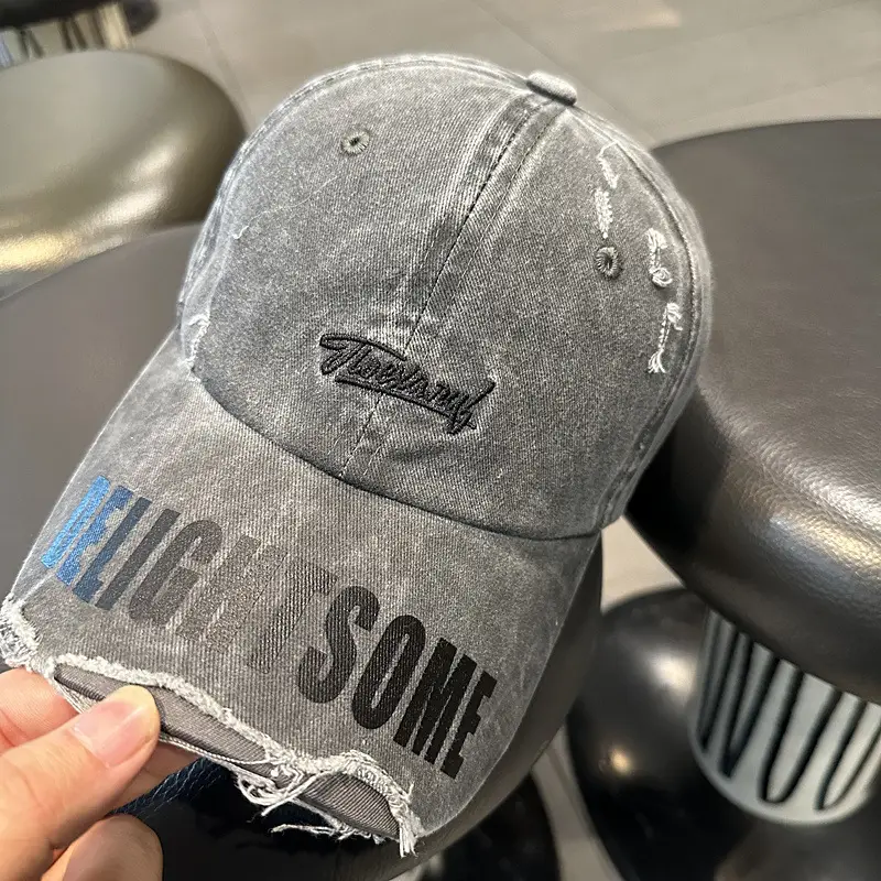 Men Women Washed Denim Cap Delightsome Casual — feature 8