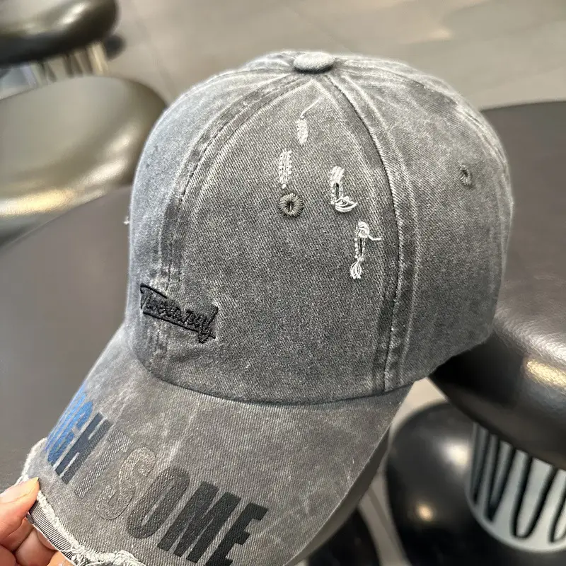 Men Women Washed Denim Cap Delightsome Casual — feature 9