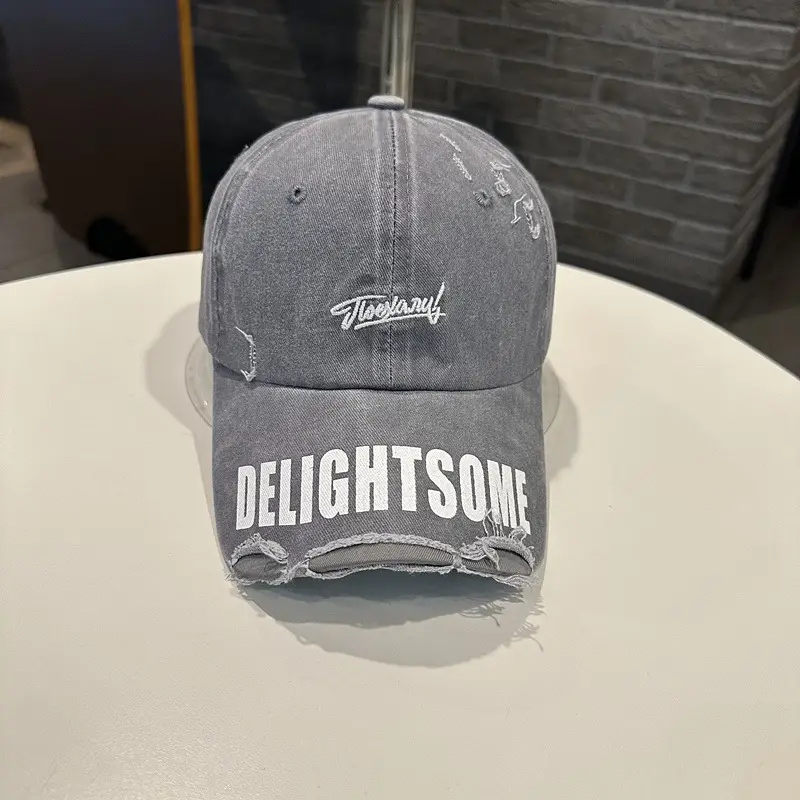 Men Women Washed Denim Cap Delightsome Casual - Image 2