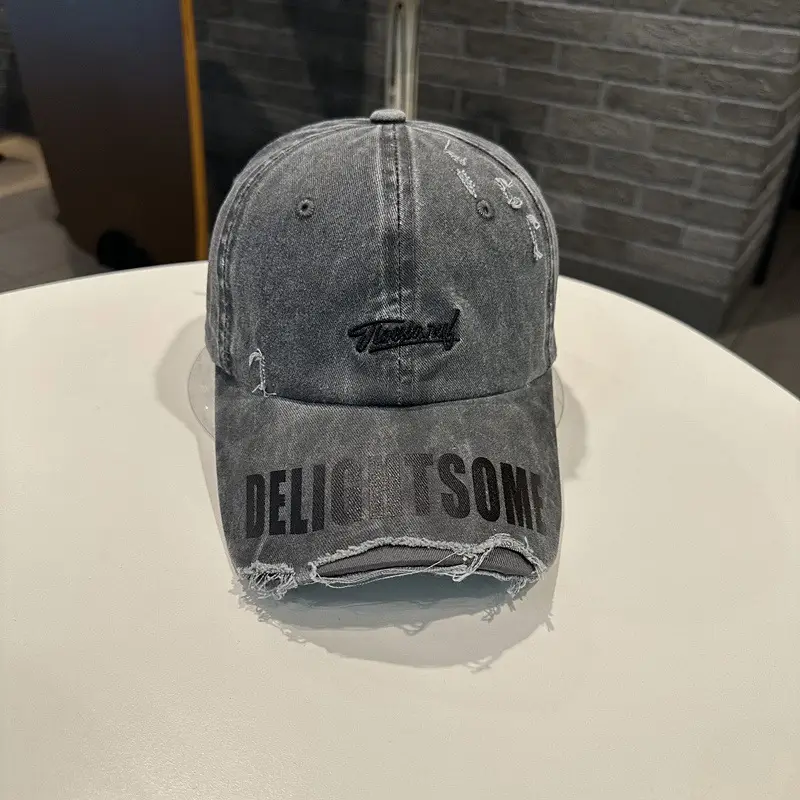 Men Women Washed Denim Cap Delightsome Casual - Image 3