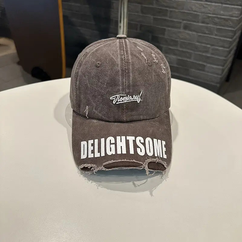 Men Women Washed Denim Cap Delightsome Casual - Image 4