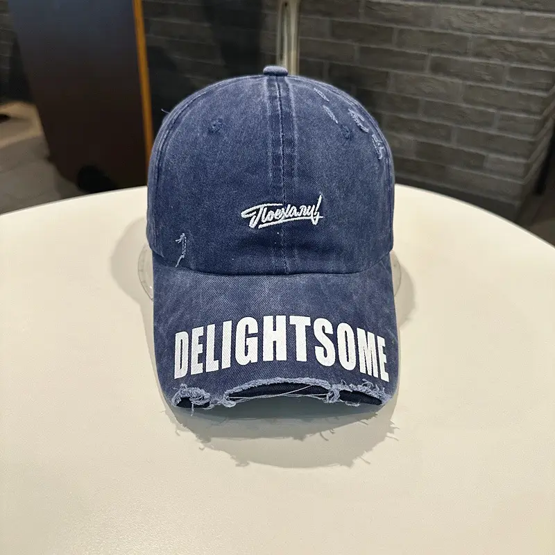 Men Women Washed Denim Cap Delightsome Casual - Image 5