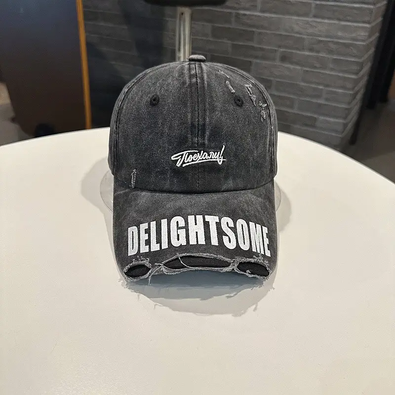 Men Women Washed Denim Cap Delightsome Casual - Image 6
