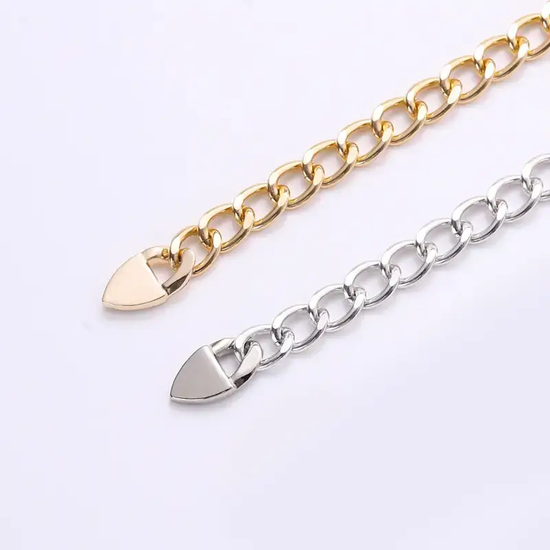 Gold Chain Waist Belt for Women PU Pants