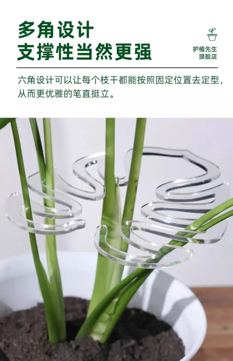 Bambusa Tortoise Support Rod Flower Support Rack Branch Stowed Rack Plant Anti-Lodging Support Green Plant Fixation Artifact Flower Rack — feature 7