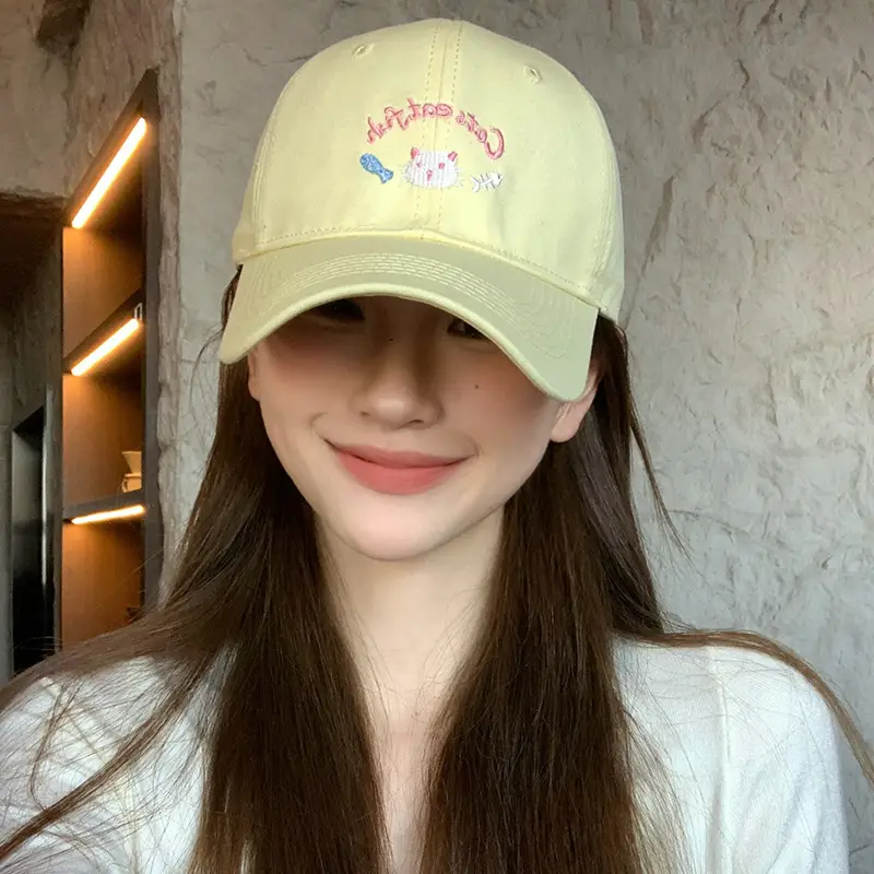 Japanese Kitten Embroidered Baseball Cap Women 2025 Spring - Image 8