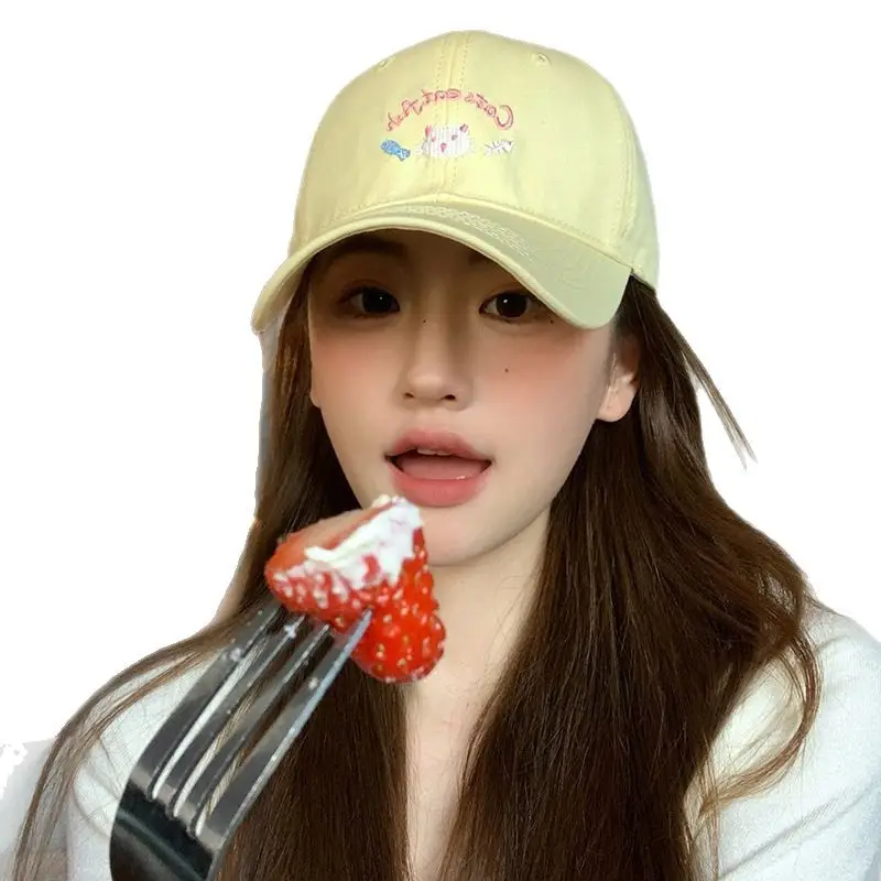 Japanese Kitten Embroidered Baseball Cap Women 2025 Spring - Image 10