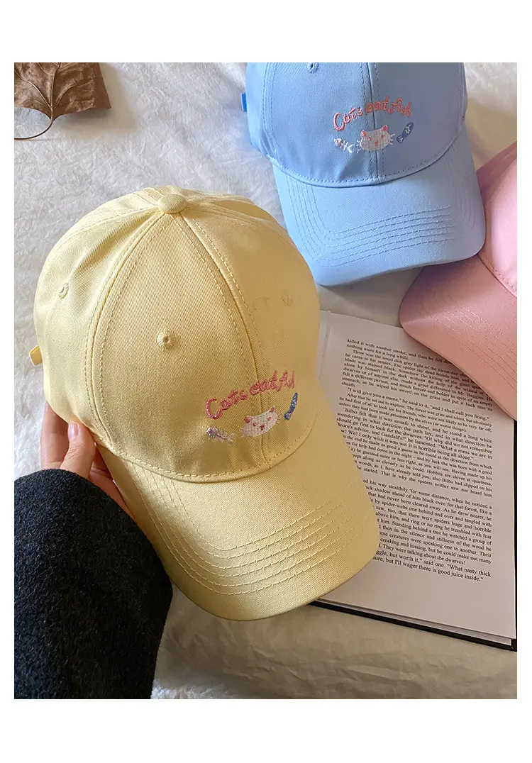 Japanese Kitten Embroidered Baseball Cap Women 2025 Spring — feature 10