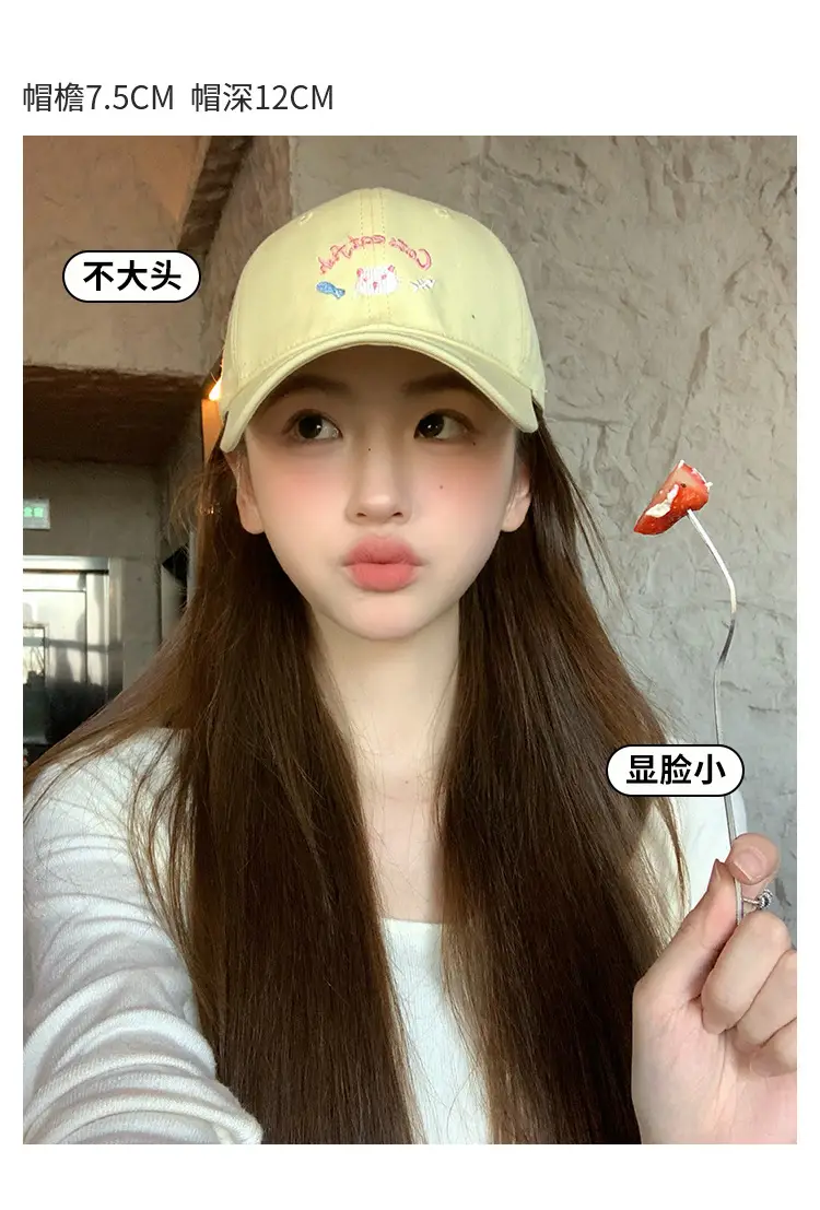 Japanese Kitten Embroidered Baseball Cap Women 2025 Spring — feature 7