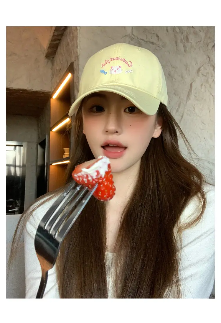Japanese Kitten Embroidered Baseball Cap Women 2025 Spring — feature 8