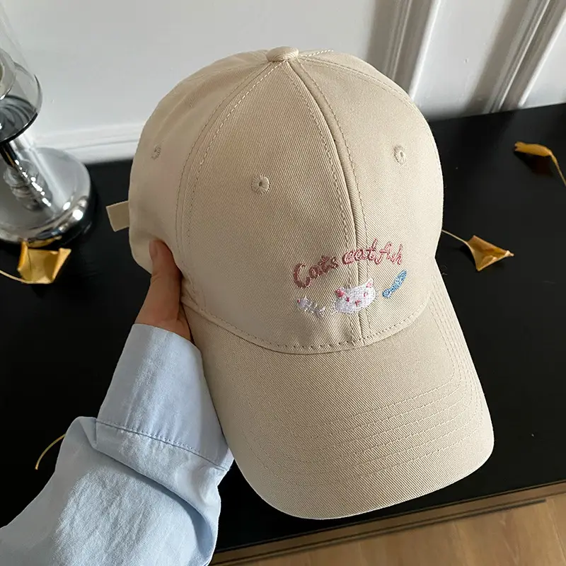 Japanese Kitten Embroidered Baseball Cap Women 2025 Spring - Image 2