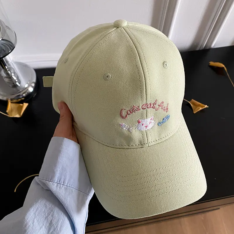 Japanese Kitten Embroidered Baseball Cap Women 2025 Spring - Image 3