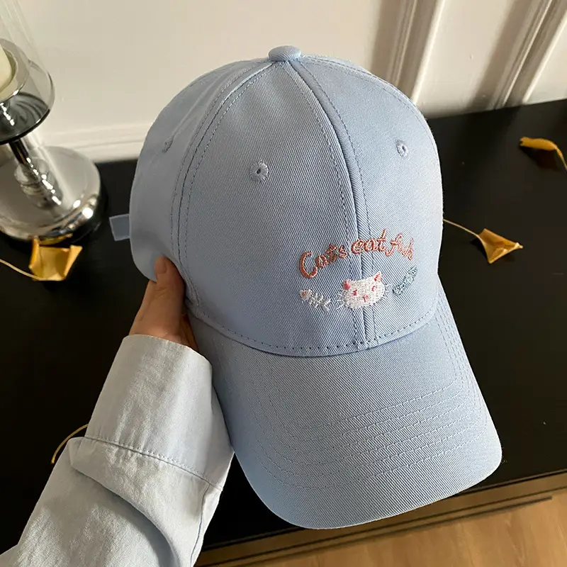 Japanese Kitten Embroidered Baseball Cap Women 2025 Spring - Image 4