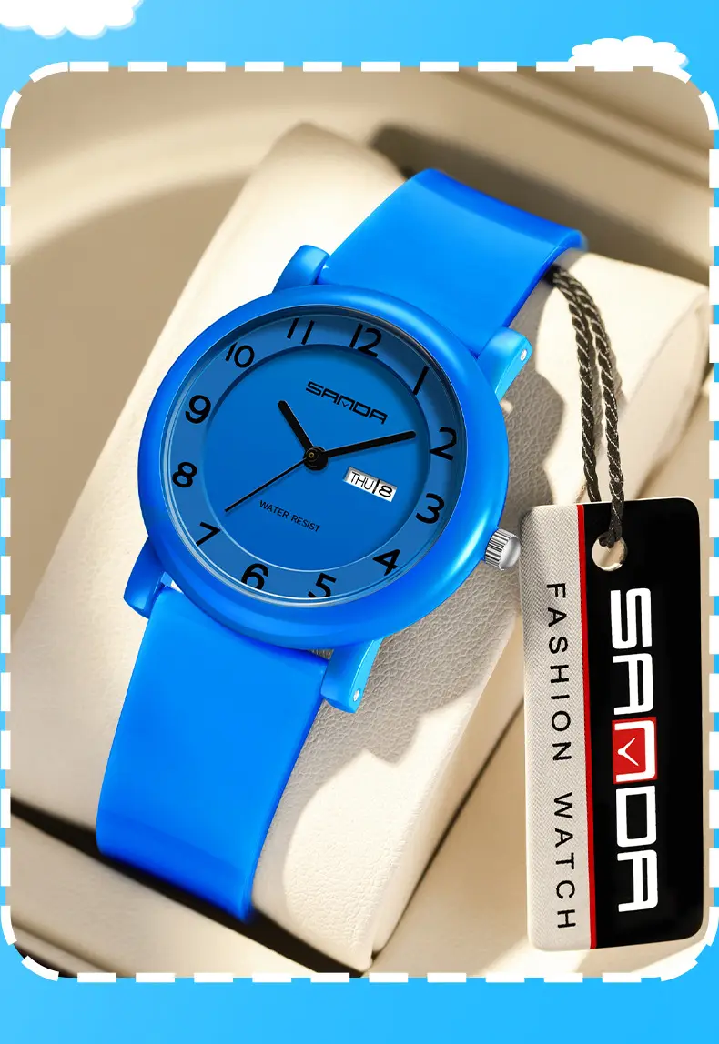 Sanda Dopamine Double Calendar Quartz Watch 16MM Black — feature 29
