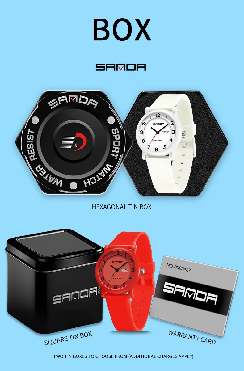 Sanda Dopamine Double Calendar Quartz Watch 16MM Black — feature 39