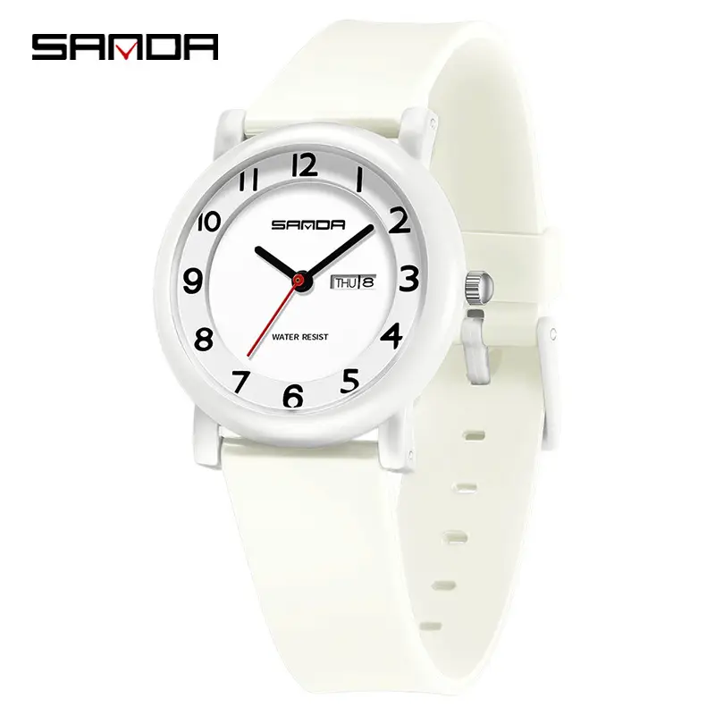 Sanda Dopamine Double Calendar Quartz Watch 16MM Black - Image 8