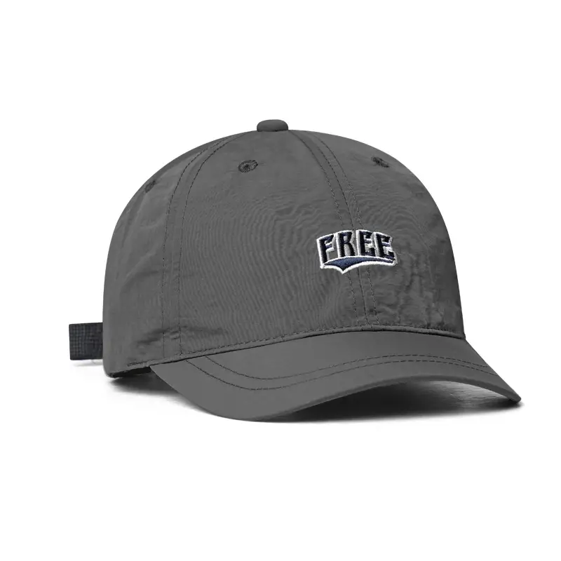 Black Men's Thin Brim Cap with "FREE" Logo - Image 4