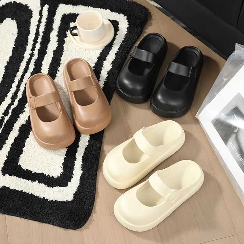 Mary Jane Cave Shoes Women's Outer Wear Summer 2025 New Nurs Shoes Non-slip Thick Bottom Beach Sandals for Women - Image 5