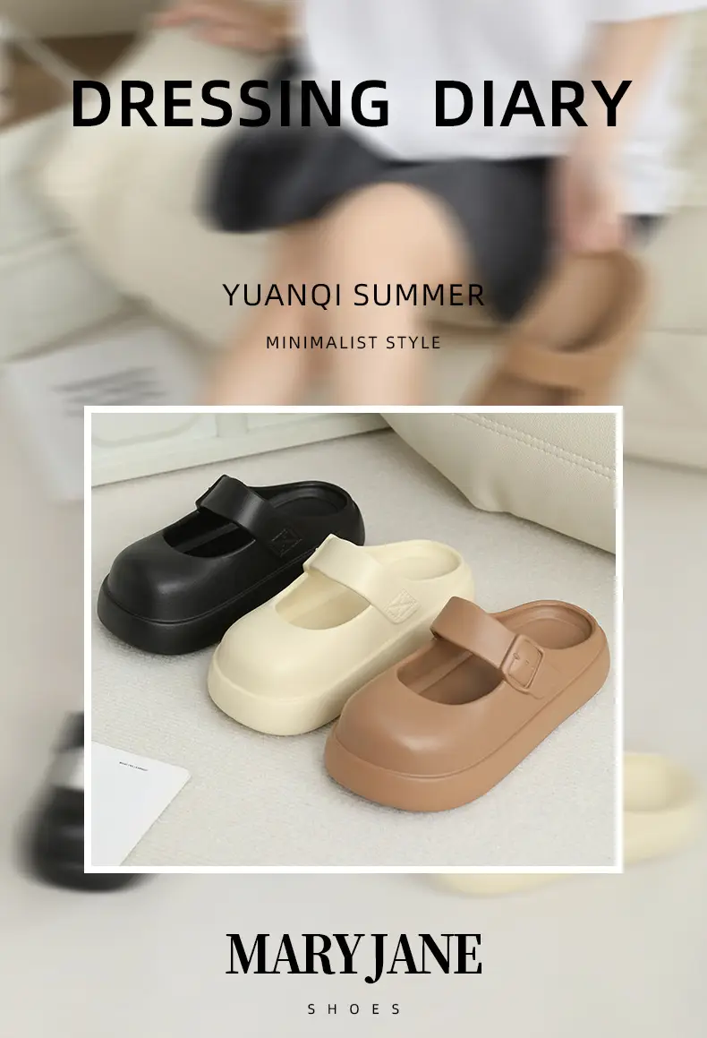 Mary Jane Cave Shoes Women's Outer Wear Summer 2025 New Nurs Shoes Non-slip Thick Bottom Beach Sandals for Women — feature 1