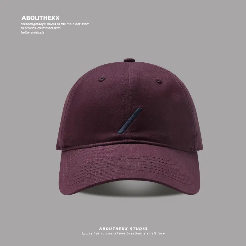 About The Heavens Maroon Baseball Cap with Blue Embroidery - Image 6