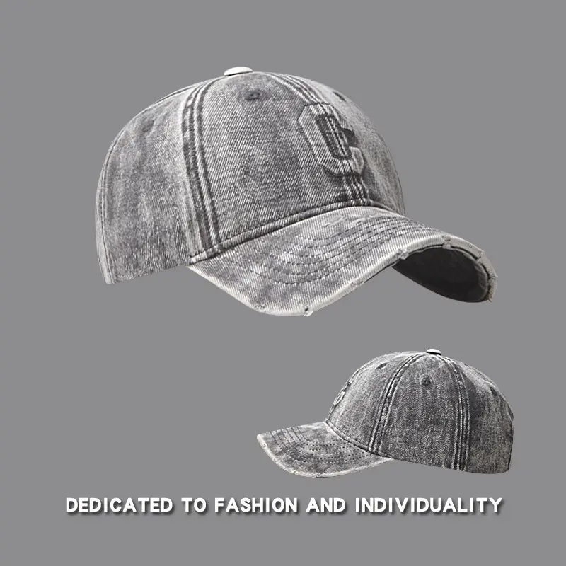 C-Backed Vintage Denim Cap Black Washed — feature 14