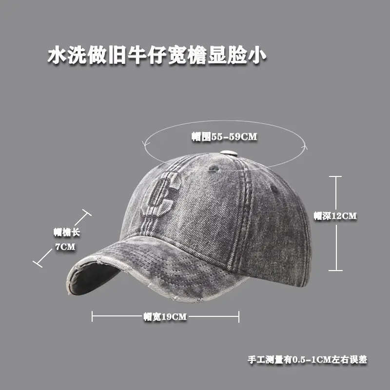 C-Backed Vintage Denim Cap Black Washed — feature 4