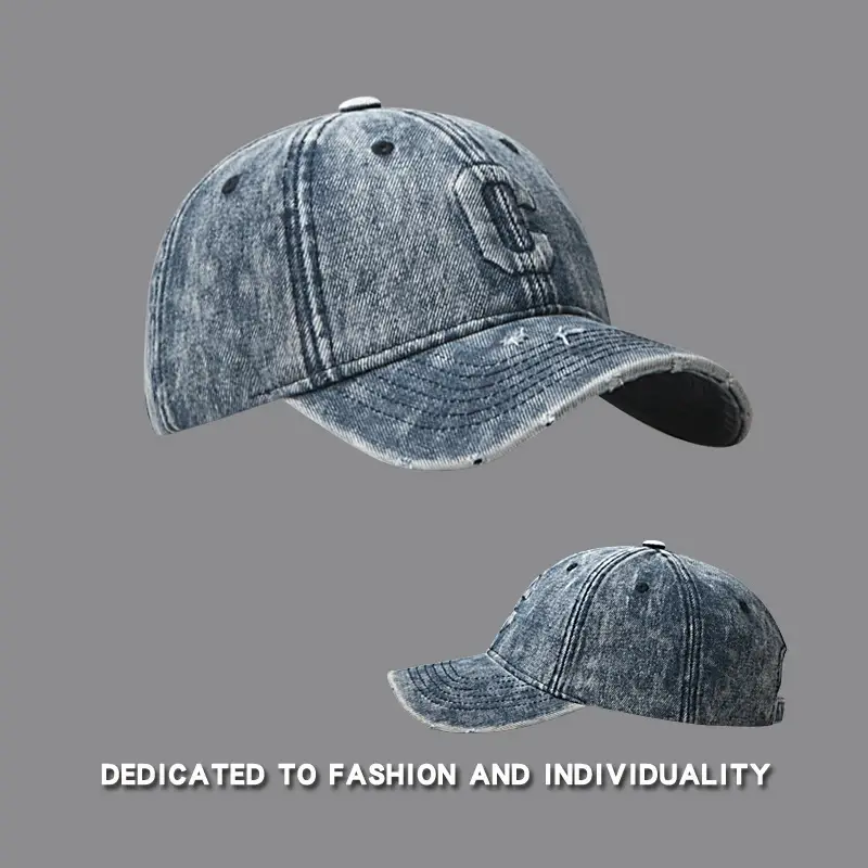 C-Backed Vintage Denim Cap Black Washed — feature 6