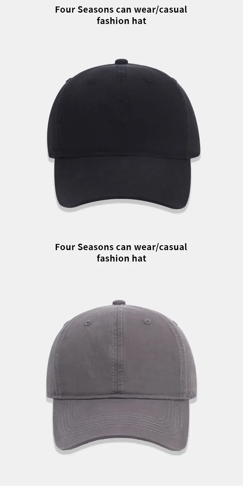 Women's Khaki Baseball Cap Washed Solid Soft Top Cap — feature 13