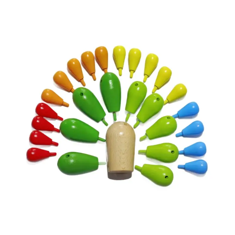 Wooden Cactus Building Blocks for Toddlers 1-3 Years - Image 9