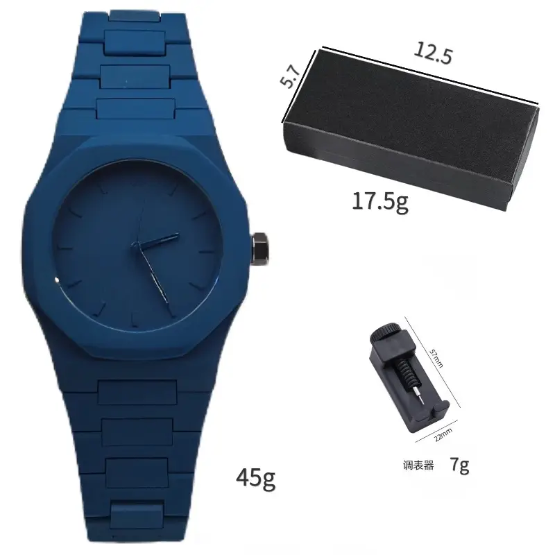 Men's Black Octagonal Quartz Watch with Pointer - Image 5