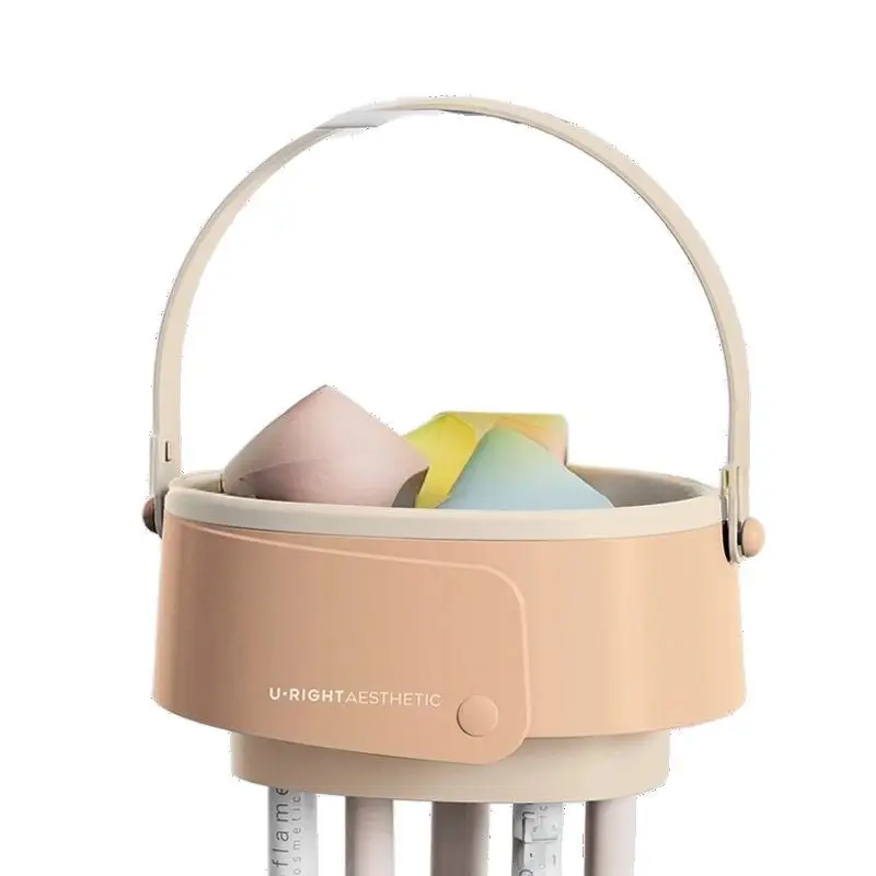 Silicone Makeup Brush Cleaning Bowl with Drying Rack - Image 7