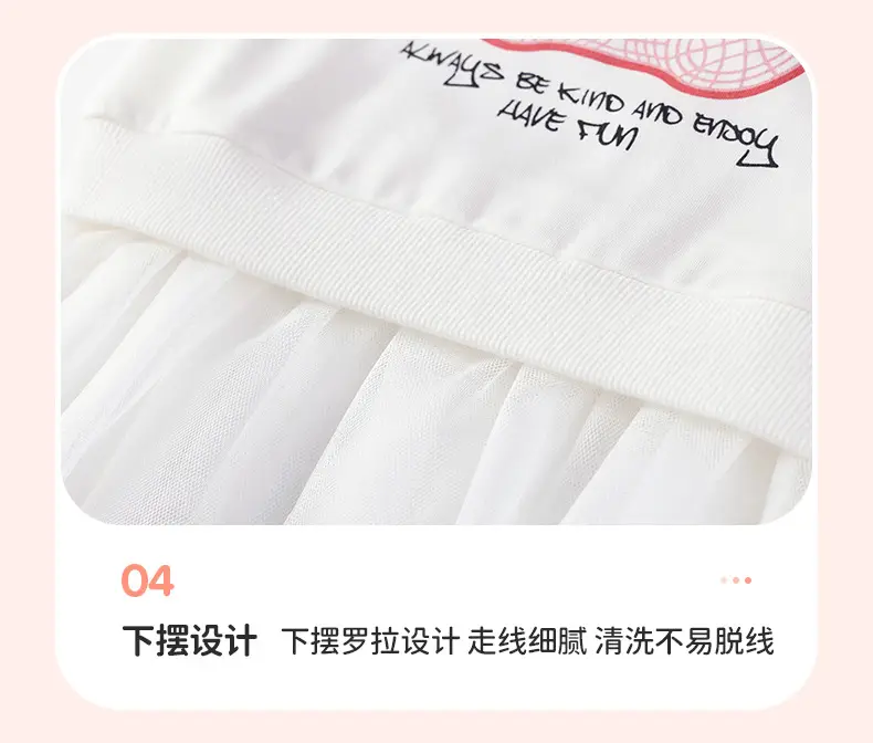 White Cartoon Heart T-Shirt for Girls Summer Wear — feature 12