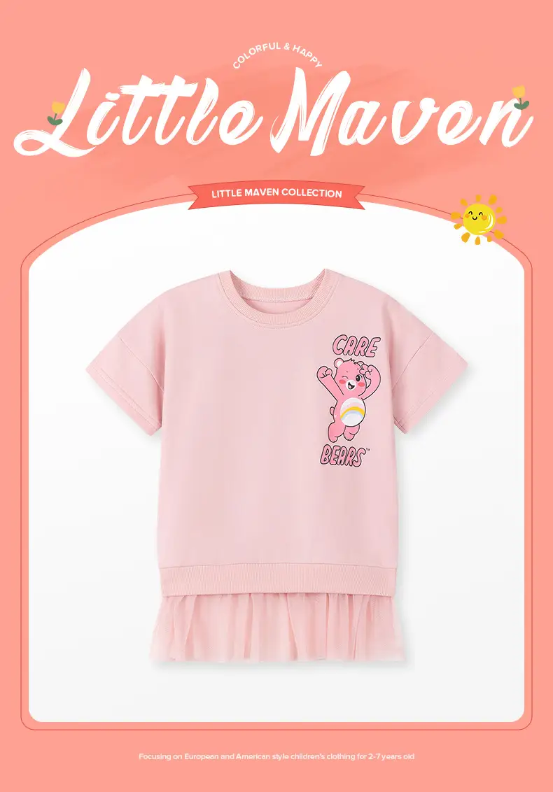 White Cartoon Heart T-Shirt for Girls Summer Wear — feature 41