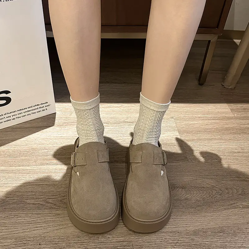 Vintage Women's Thick Heel Slip-On Shoes 2025 - Image 4