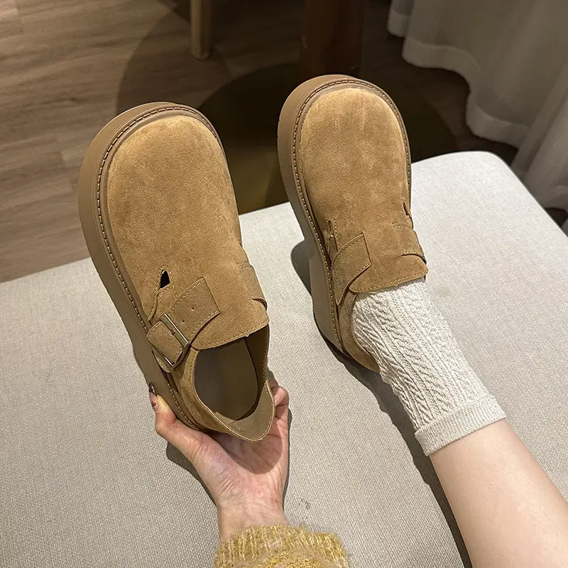 Vintage Women's Thick Heel Slip-On Shoes 2025 - Image 2