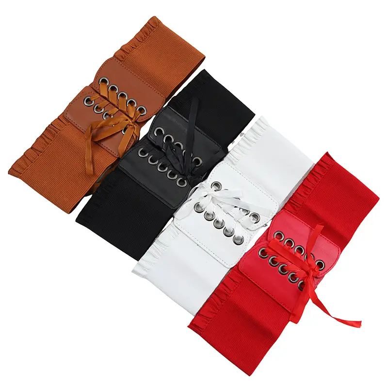 Waist Seal Women's Black Tassel Belt Decorative European American Style — feature 37