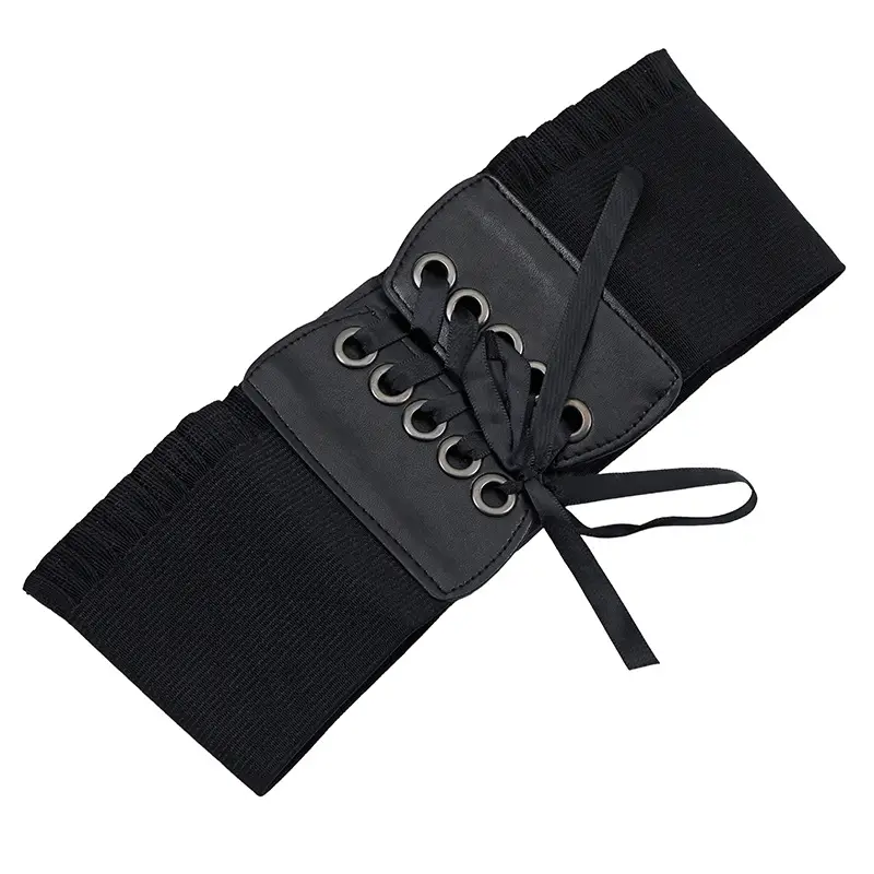 Waist Seal Women's Black Tassel Belt Decorative European American Style — feature 41