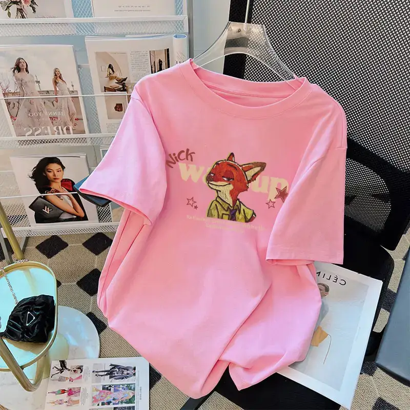 Pure Cotton White Short-sleeved T-shirt Women's 2025 Summer New European plus size Top Loose Slimming T-shirt Ins