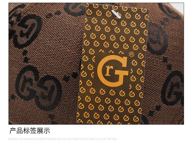 Men's Grey Gucci Logo Baseball Cap — feature 16