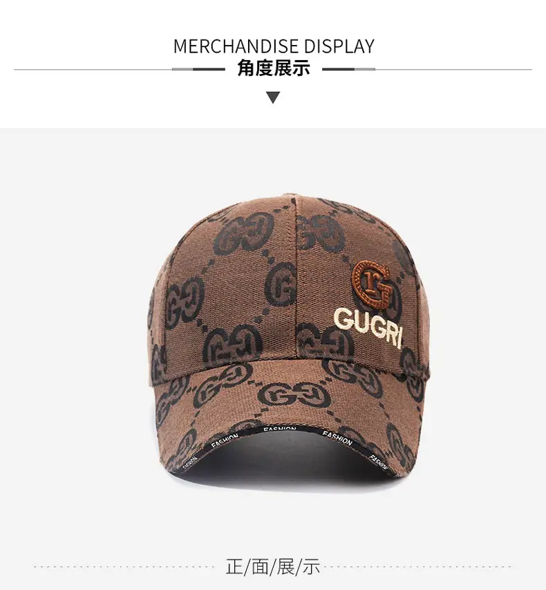 Men's Grey Gucci Logo Baseball Cap — feature 9
