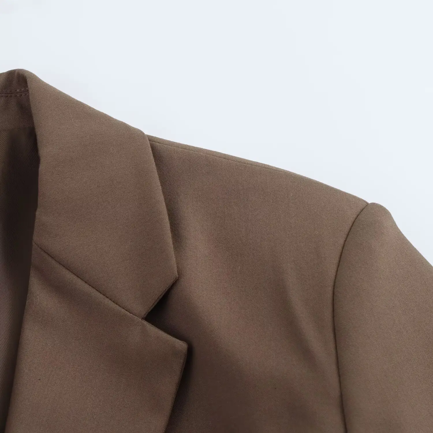 Brown Belted Suit Jacket for Women 2025 Spring New Style — feature 19