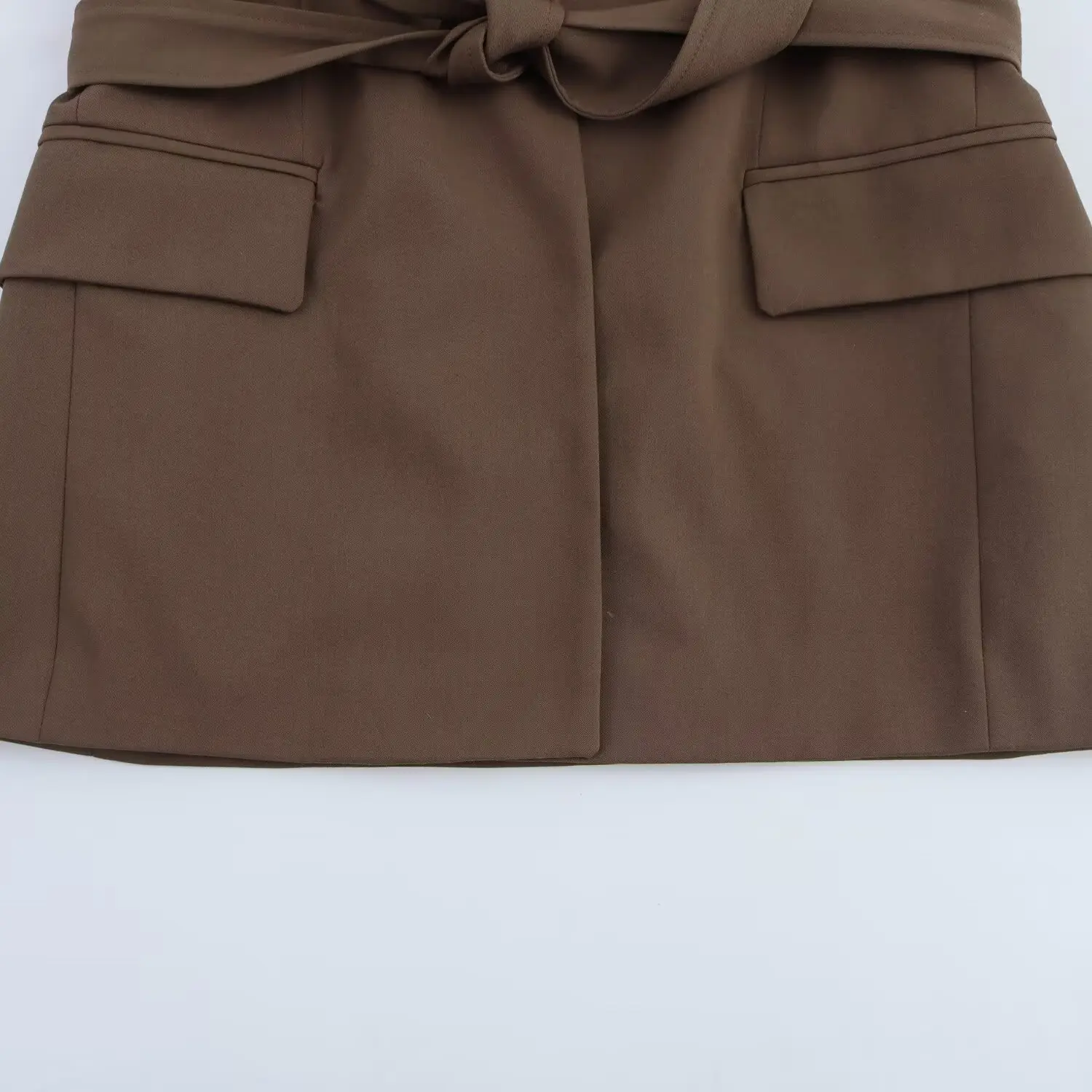 Brown Belted Suit Jacket for Women 2025 Spring New Style — feature 23