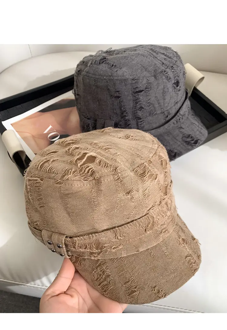 Vintage Distressed Gray Baseball Cap for Women — feature 10