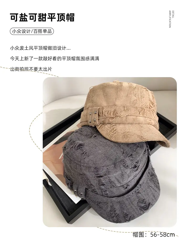 Vintage Distressed Gray Baseball Cap for Women — feature 2