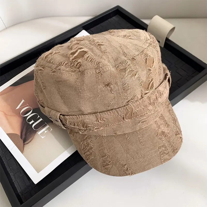 Vintage Distressed Gray Baseball Cap for Women - Image 2