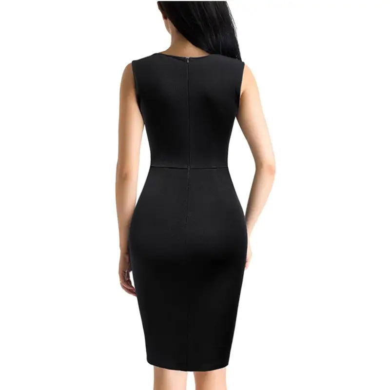 Black Sleeveless Sequin Party Dress for Women — feature 11
