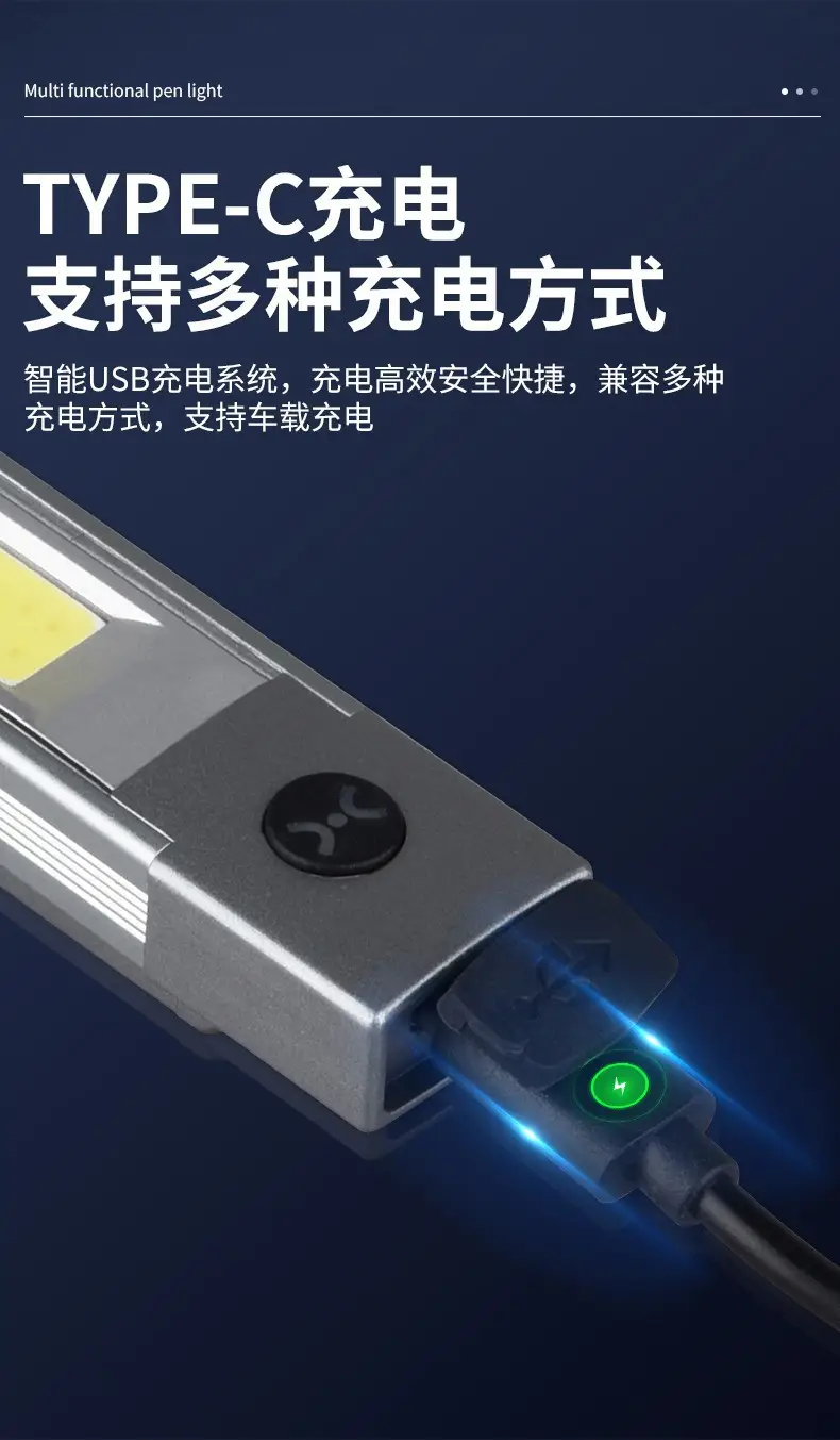 Magnetic Laser Pointer Lamp Bright Floodlight TYPE-C Rechargeable β feature 10
