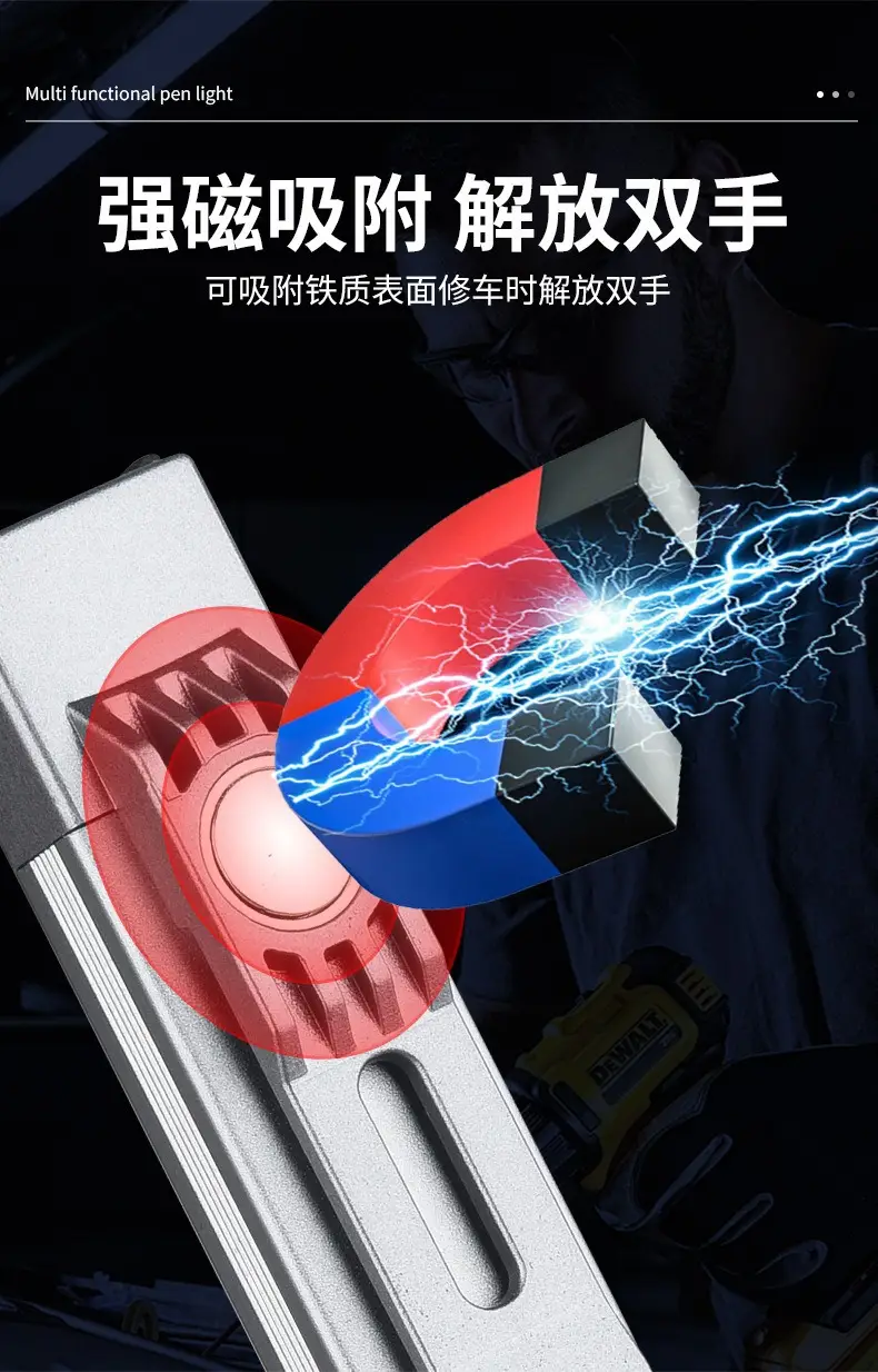 Magnetic Laser Pointer Lamp Bright Floodlight TYPE-C Rechargeable β feature 13